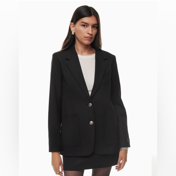 NWT Wilfred Aritzia Portale Admiral Blazer with Gold Emblem - Picture 2 of 12